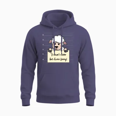 Sheep Was Not Clever but Funny Unisex Hoodie - Heather Sport Dark Navy