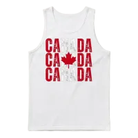 Canada Flag, Canadian Pride Unisex Tank Top - White – 1
