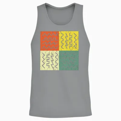 Retro Synthesizer Waveform - Electronic Music Unisex Tank Top - Sport Grey