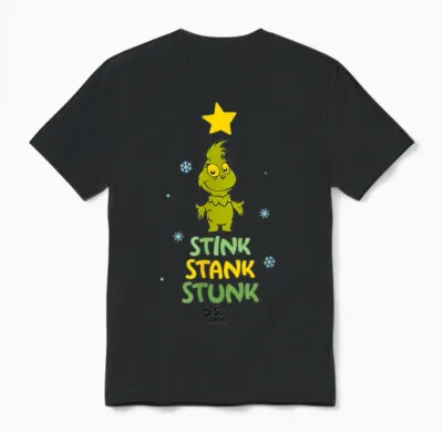 Dr.seuss Baby Grinch Stink Stank Stunk Officially Licensed Unisex T-Shirt - Black