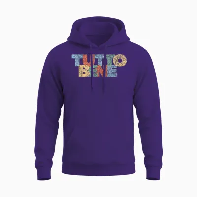 Alles Gut Tutto Bene Modern Colourful Rainbow Italy Saying T-Shirt, Black, S Unisex Hoodie - Purple