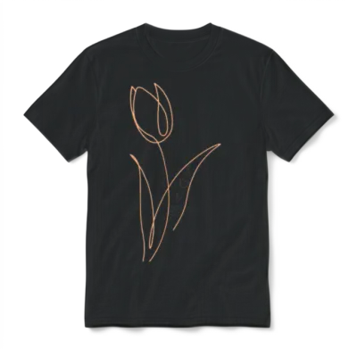Flower Unisex T-Shirt - Black