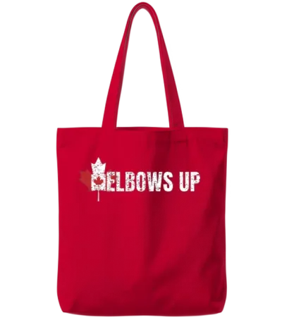 Elbows Up Canada Tote Bags - Red