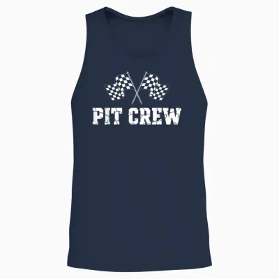 Pit Crew Race Car Birthday Party Family Matching Car Racing Unisex Tank Top - Navy