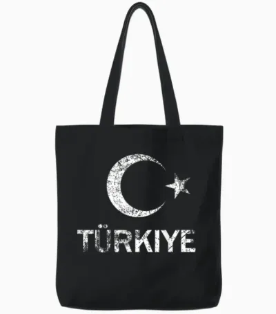 Türkische Flagge Türkiye Tote Bags - Black