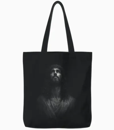 Jesus Christus Dornenkrone Retter Christlicher Glaube Tote Bags - Black