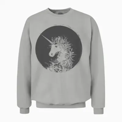 Head of a Unicorn Unisex Sweatshirt - Ash