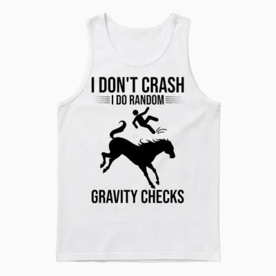 Funny Equestrian Horse Vaulting Unisex Tank Top - White