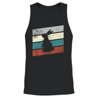 Rabbit Retro Unisex Tank Top - Black – 2