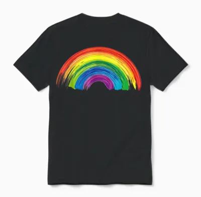 Regenbogen Mit Bunten Damen Herren Kinder Regenbogen Kostüm Unisex T-Shirt - Black