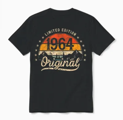 Limited Edition Original 1964 Vintage 62. Geburtstag Mann Unisex T-Shirt - Black