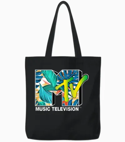Mademark X Mtv - Mtv Cool Tropical Plants Tote Bags - Black
