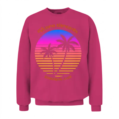 Vintage Sunset Retro Unisex Sweatshirt - Heliconia