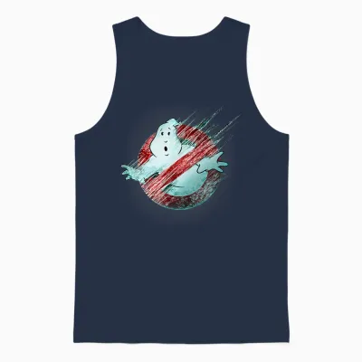Ghostbusters: Frozen Empire Gefroren No Ghost Logo Unisex Tank Top - Navy