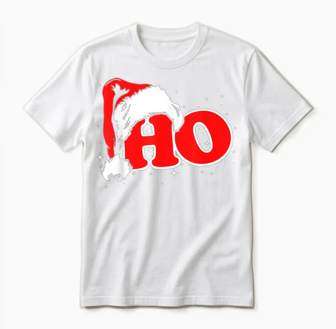 Funny, Retro, Ho, Christmas, Santa Where My Hos At, Group Unisex T-Shirt in White