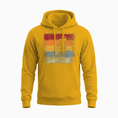 Rugby Retro Unisex Hoodie - Gold