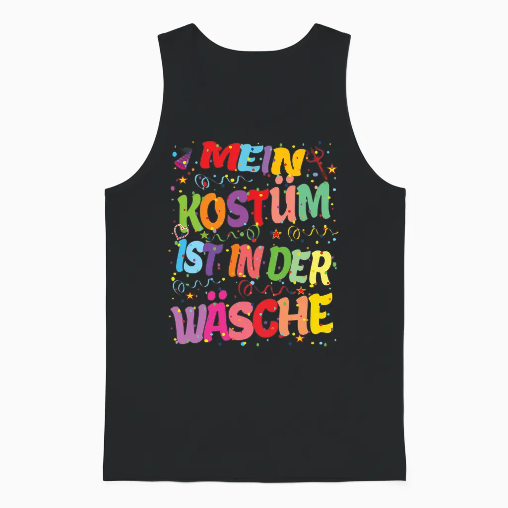 Carnival Costume My Costume Is in the Laundry Fancy Dress Hits Unisex Tank Top in Black