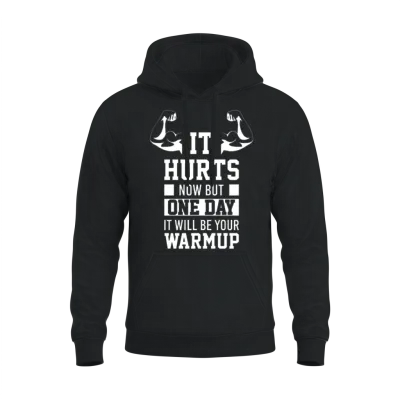 Gym Training Fitness Workout Quote Funny Awesome Unisex Hoodie - Black