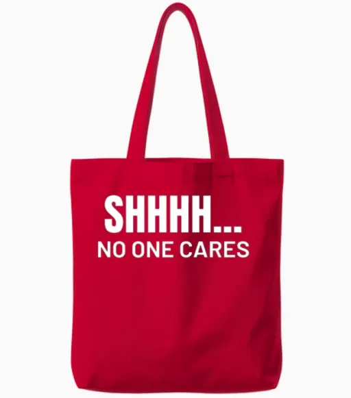 Shhh... No One Cares - Cars & Muscle Tote Bags in Red