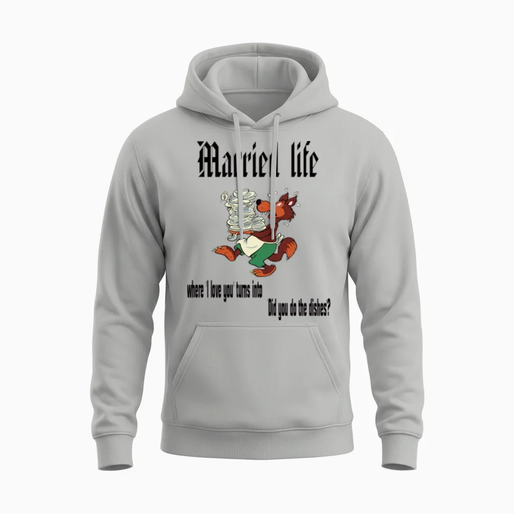 Married Life Unisex Hoodie in Ash
