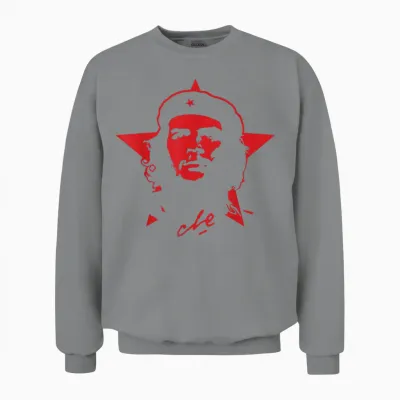 Che Guevara Star Revolution Rebel Cuba Vintage Graphic T-Shirt, Black Unisex Sweatshirt - Sport Grey