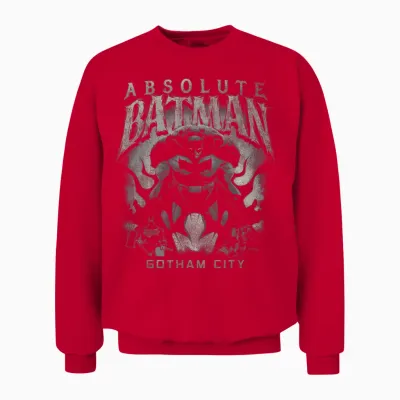 Batman Absolute Gotham City Metal Unisex Sweatshirt - Red