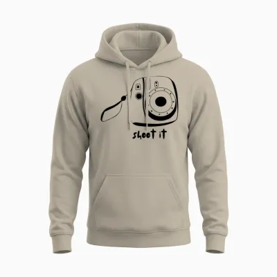 Shoot It Funny Photographer Unisex Hoodie - Sand