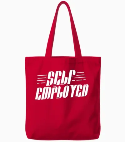 Self Employed Freelancer Work Job Boss Tote Bags - Red