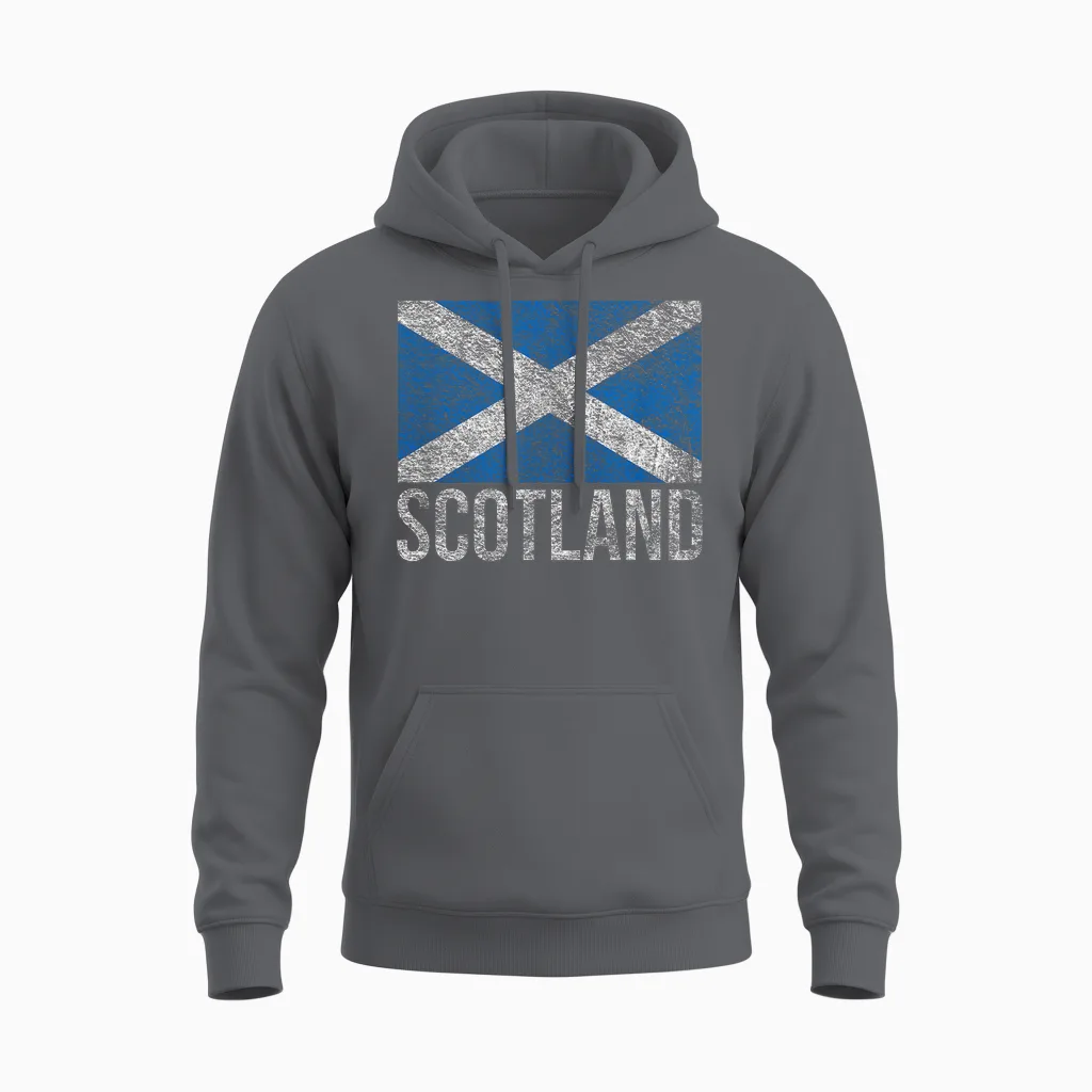 Scotland Saltire Croix De St André écossais Unisex Hoodie in Charcoal