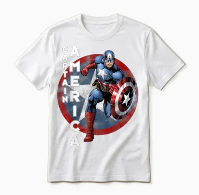 Marvel Avengers Vintage Captain America Avengers Icon T-Shirt Small Unisex T-Shirt - White