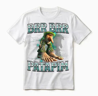 Brr Brr Patapim Italian Brainrot Unisex T-Shirt - White
