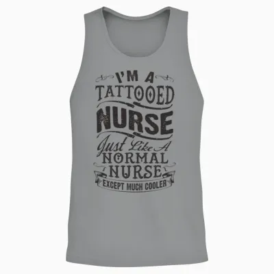 Tattooed Nurse Unisex Tank Top - Sport Grey