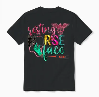 Resting Nurse Face Unisex T-Shirt - Black