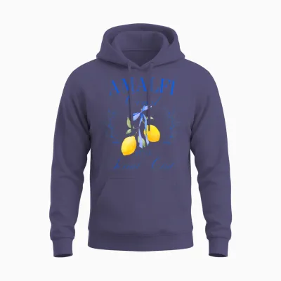 Italy Gift for Her Amalfi Coast Italy Sorrento Capri Lemons Unisex Hoodie - Heather Sport Dark Navy
