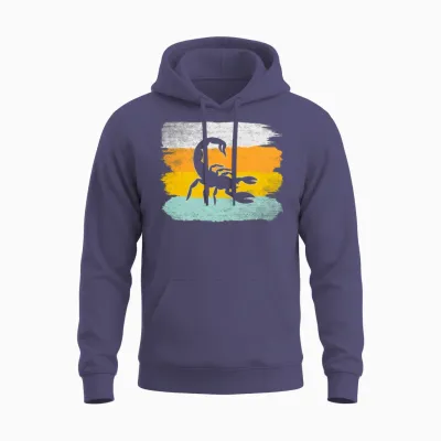 Scorpion Retro Unisex Hoodie - Heather Sport Dark Navy