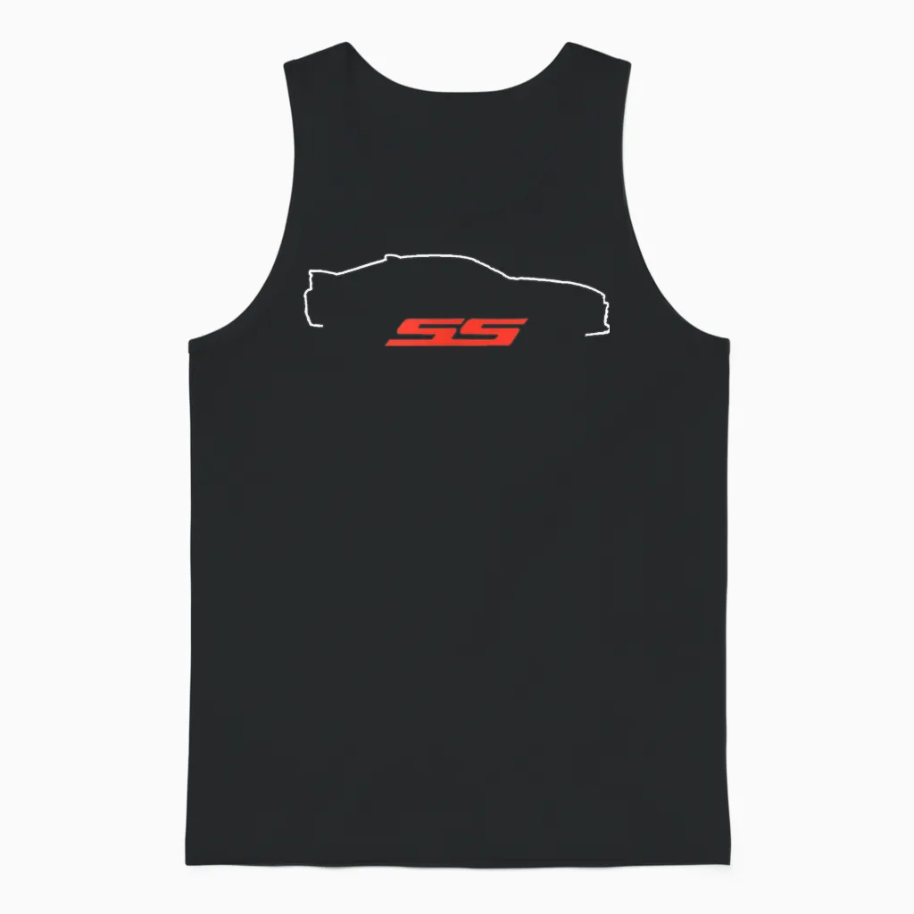 6th Gen Ss Outline Unisex Tank Top in Black