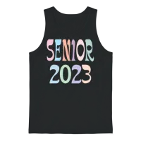 Senior 2023 Shirt, Retro Font, Senior Retro Shirt, Unisex Tank Top - Black – 1