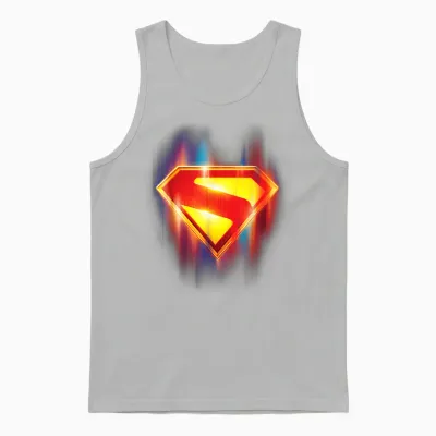 Superman (2025) Glowing Shield Unisex Tank Top - Ash