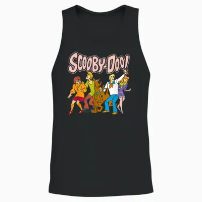Scooby Doo Core Group T-Shirt, Blue Unisex Tank Top - Black