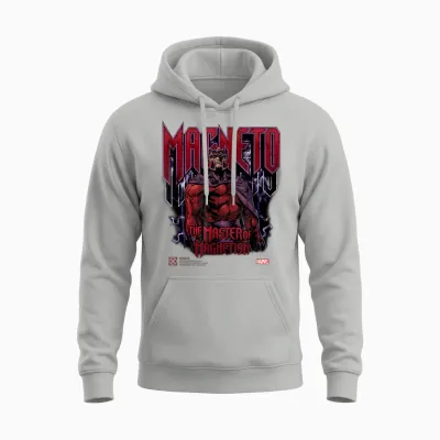 Marvel X-Men Magneto T-Shirt, Black, S Unisex Hoodie - Ash