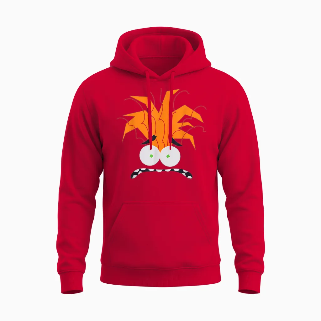Disney and Pixar's Inside Out 2 Anxiety Costume Big Face Unisex Hoodie in Red