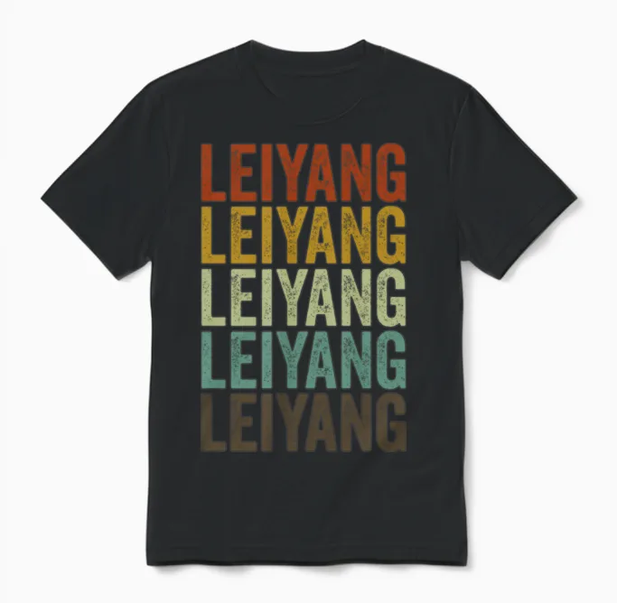 Leiyang China Retro Vintage Unisex T-Shirt - Black