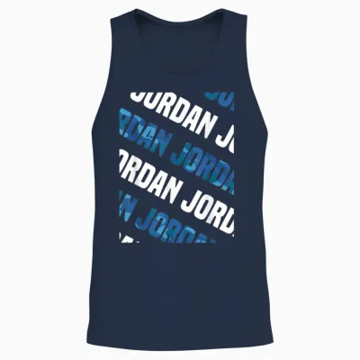Jordan Camo Pattern Blue Camouflage Unisex Tank Top - Navy