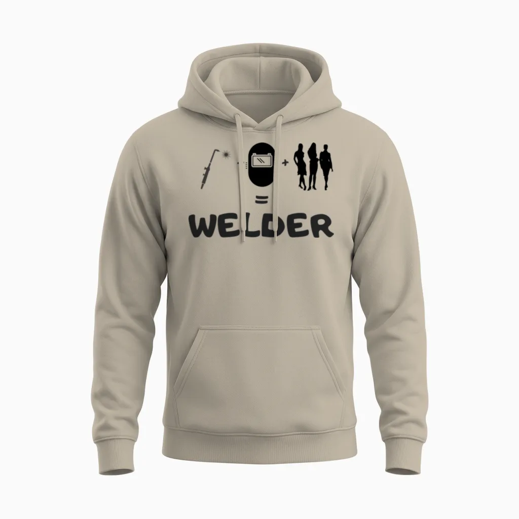 Welder Funny Welder Welders Unisex Hoodie in Sand