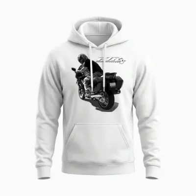 Yamaha Fjr 1300 Sport Touring Motorcycle Unisex Hoodie - White