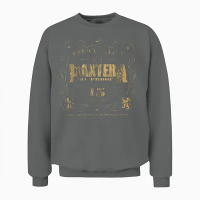 Pantera Official 101 Proof Black Unisex Adult Unisex Sweatshirt - Graphite Heather