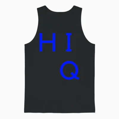 Hi Iq High Iq High Intelligence Quotient Pun Unisex Tank Top - Black