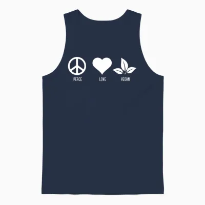 Funny Vegan Quote Gift Unisex Tank Top - Navy