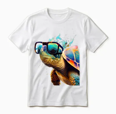 Schildkröte Mit Sonnenbrille Unisex T-Shirt - White