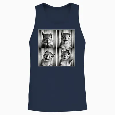 Süßes Eichhörnchen-Selfie-Foto, Lustig, Fotokabine, Eichhörnchen-Liebhaber Unisex Tank Top - Navy